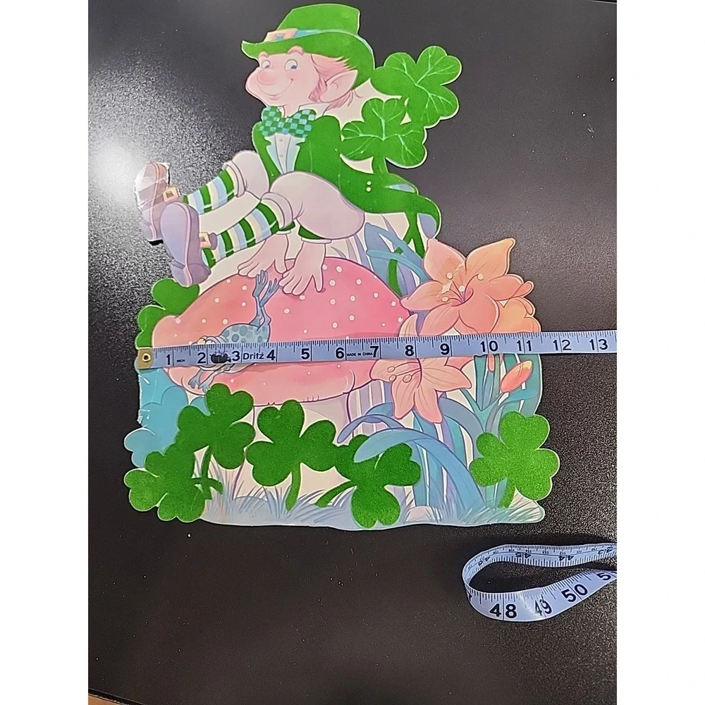 VINTAGE ST.‎ PATRICK'S DAY IRISH DIE CUT Dancing LEPRECHAUN